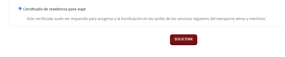 Botón Solicitar