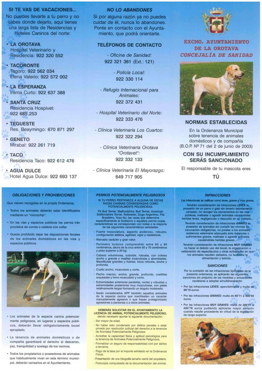 Normas sobre tenencia de animales