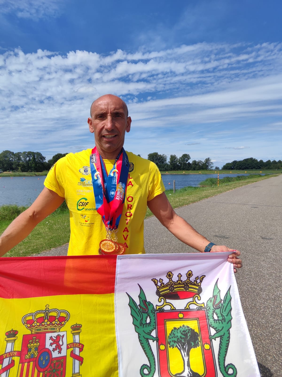 El agente orotavense José Carlos Báez (Chicho) logra 9 medallas en los Juegos Mundiales de Policías y Bomberos