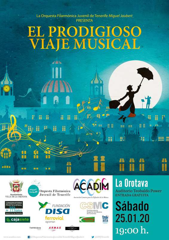La Orotava acoge un concierto de la Orquesta Filarmónica Juvenil de Tenerife inspirado en Mary Poppins   