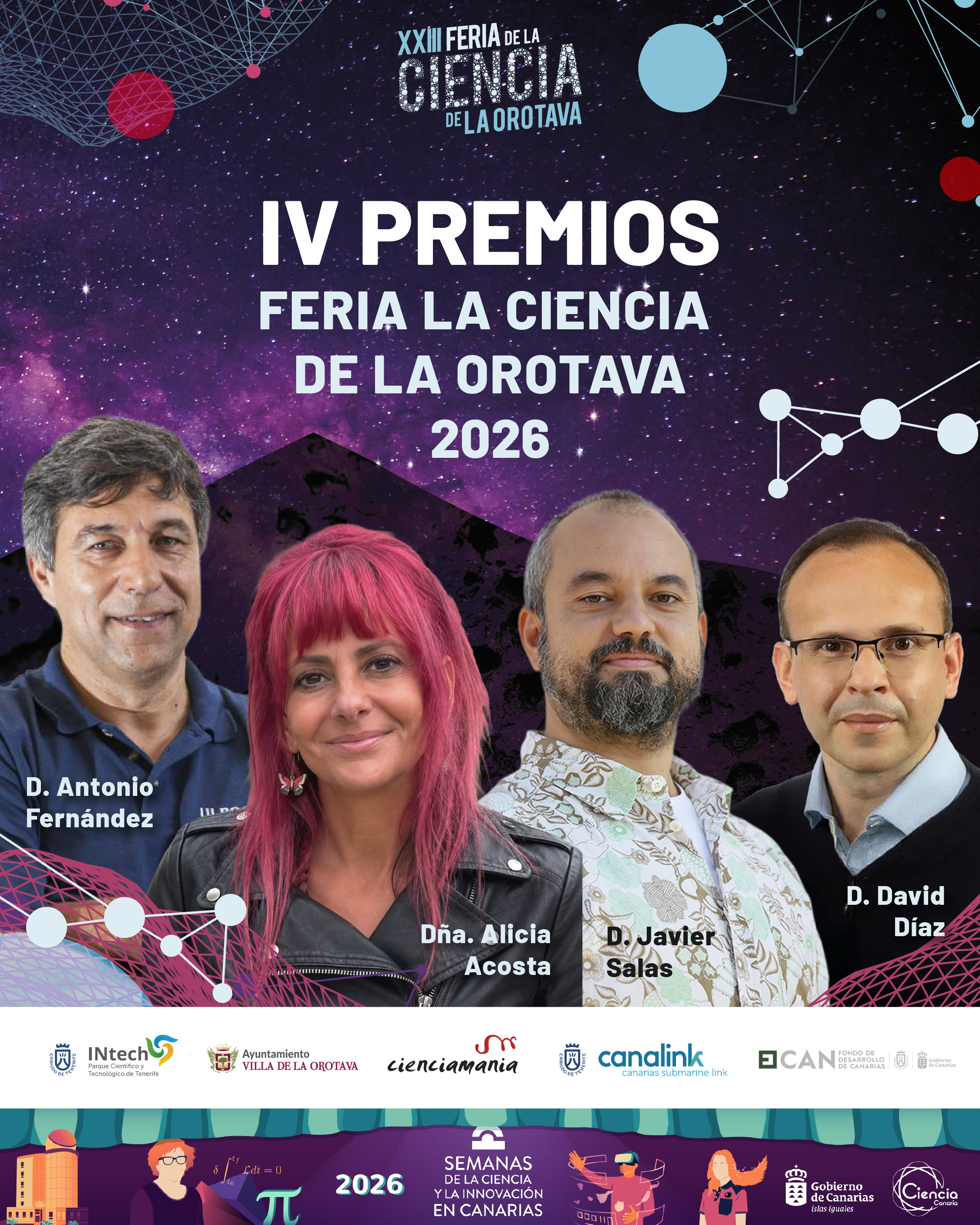Cartel IV Premios Feria de la Ciencia de La Orotava