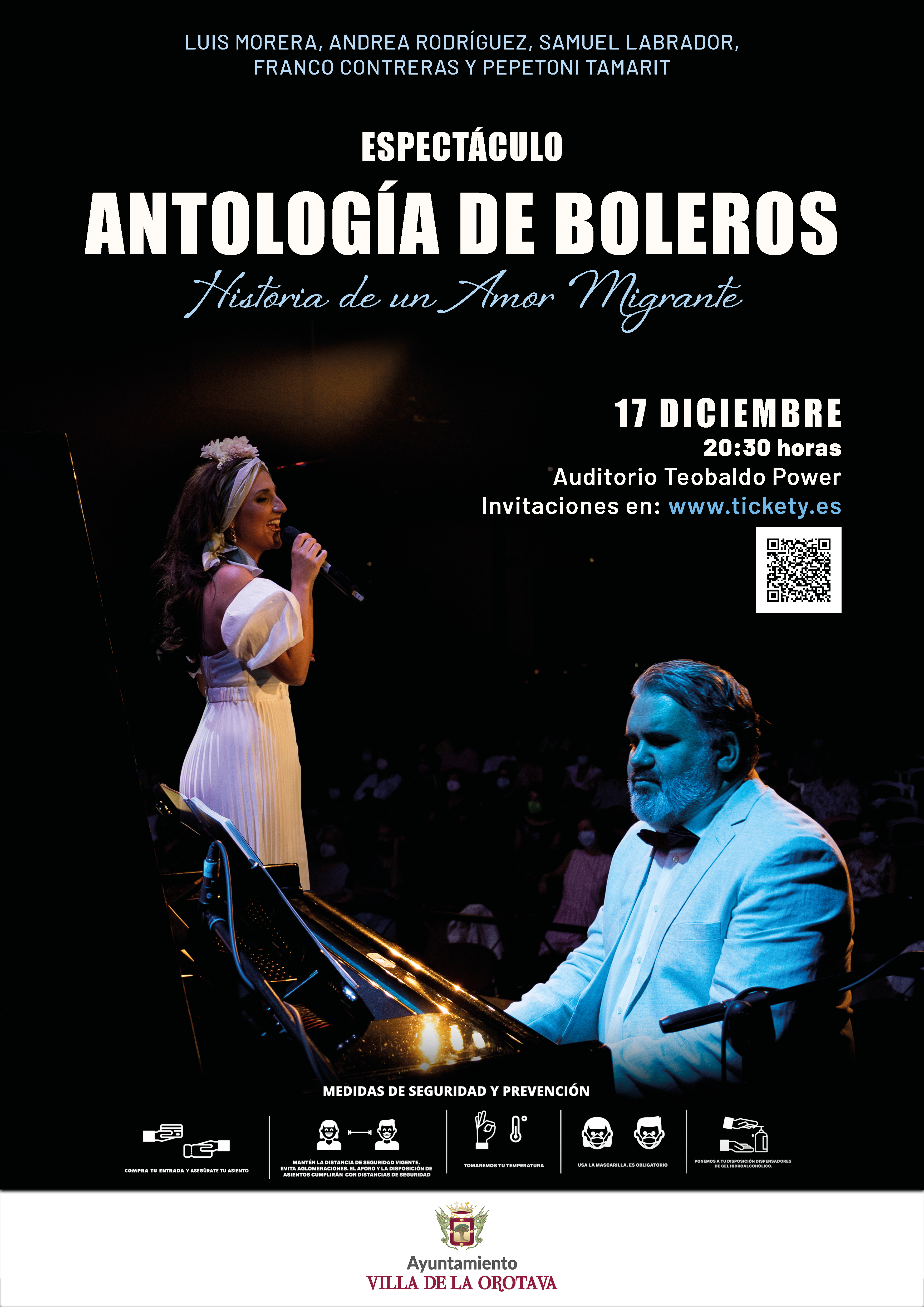 El 17 de diciembre en el Auditorio Teobaldo Power, a partir de las 20:30 horas