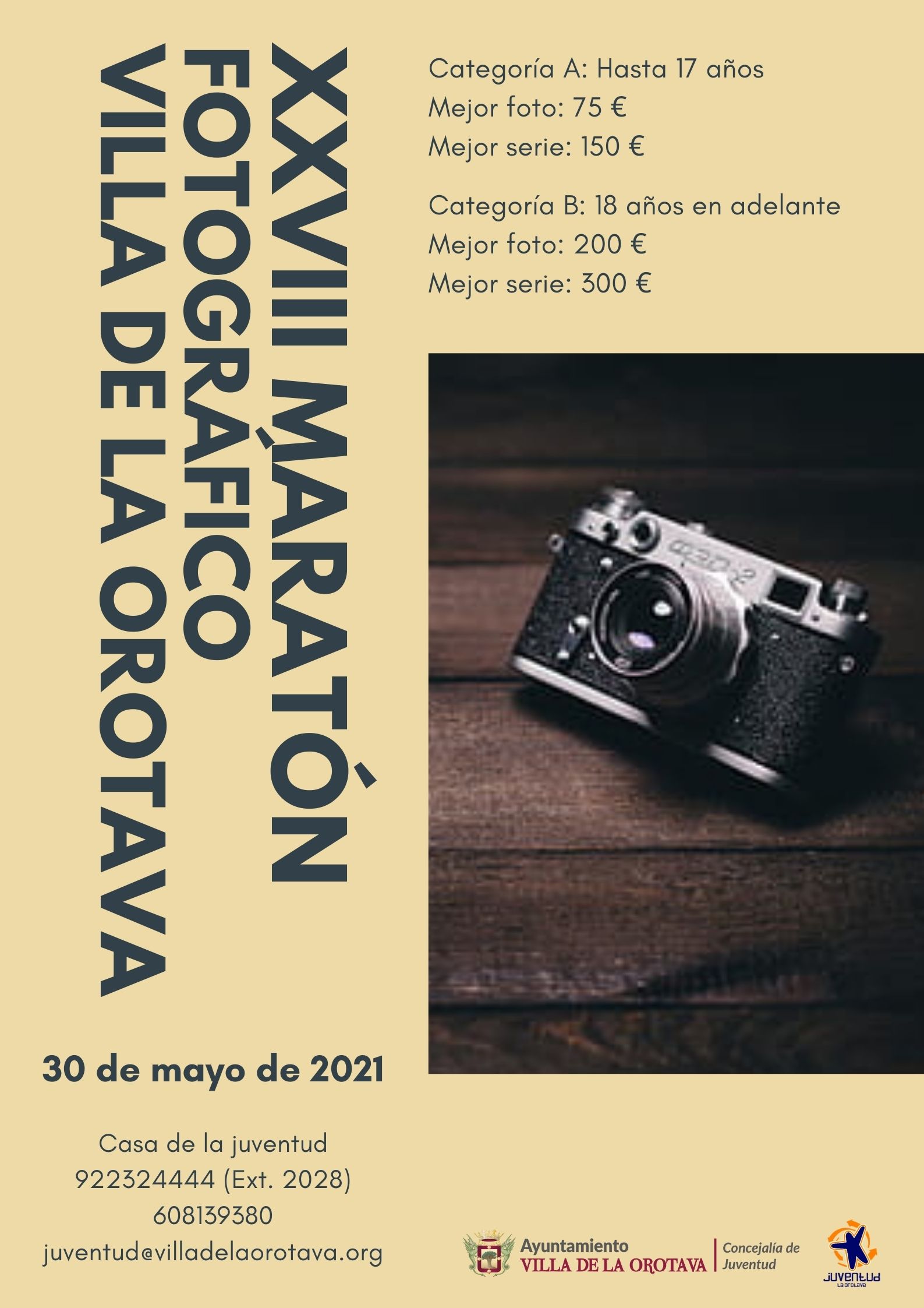 El certamen se celebrará el próximo 30 de mayo ‘Día de Canarias’ El plazo de inscripción finaliza el 29 de mayo y se tendrá que tramitar a través del siguiente enlace: https://forms.gle/kxqa46SvjH8unMNV6 