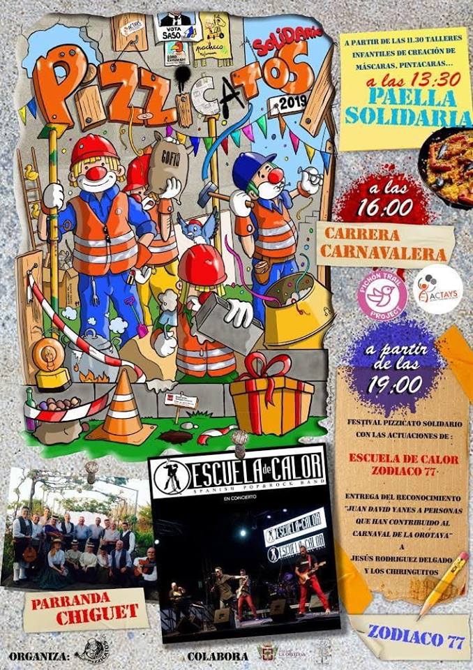 Pizzicatos Solidario vuelve un año más al carnaval de La Orotava para concienciar sobre las enfermedades raras
