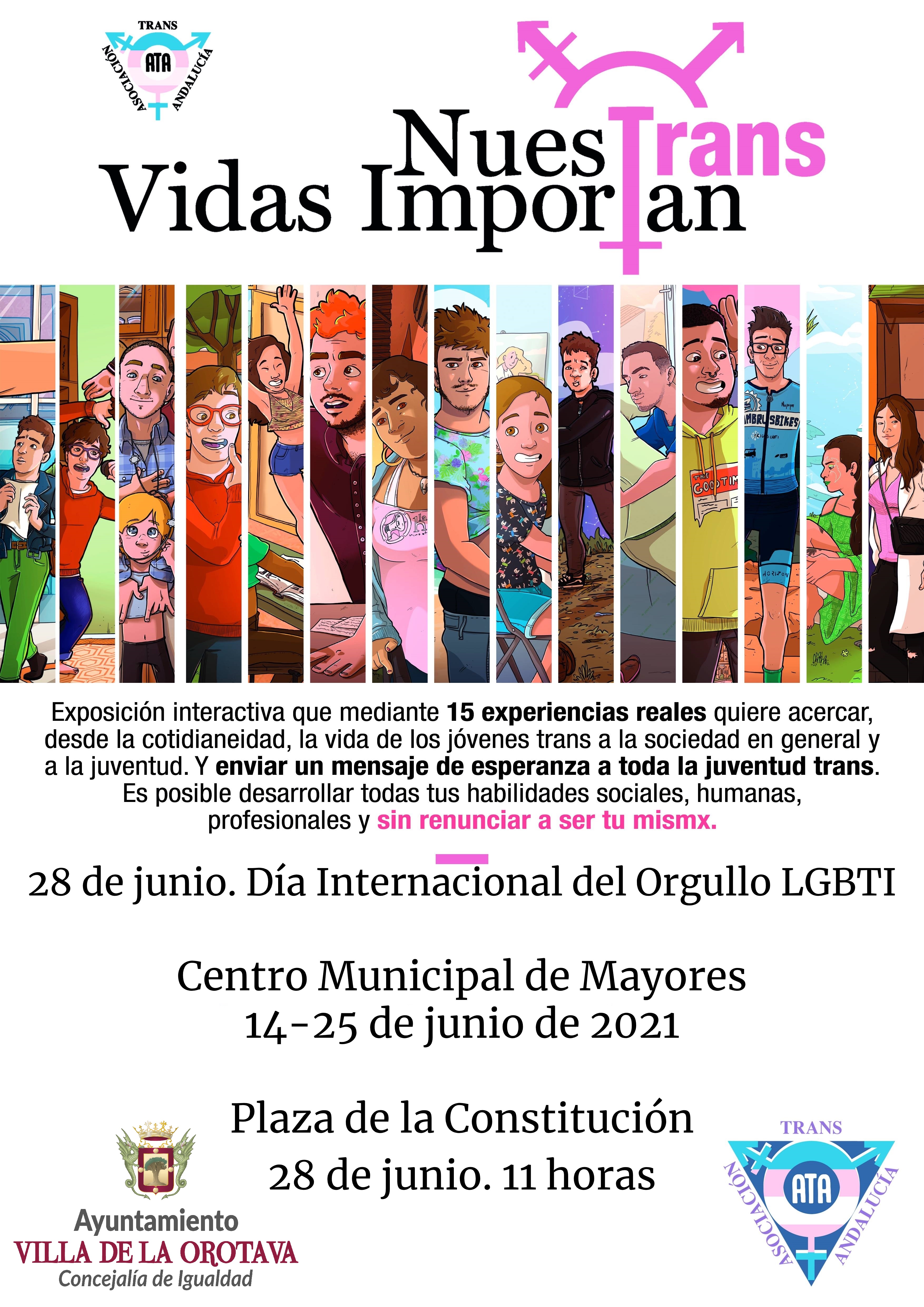 La muestra, con la que se conmemorará el ‘Día Internacional del Orgullo LGTBI’ (28 de junio), se podrá visitar del 14 al 25 de junio, en el Centro Municipal de Mayores de La Orotava