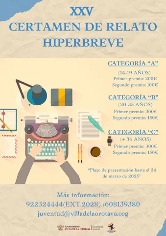 CARTEL XXV CERTAMEN DE RELATO HIPERBREVE