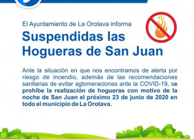 suspendidas las hogueras por San Juan