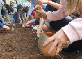 Pequeños arqueólogos en La Orotava