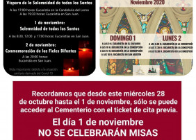 El acceso al cementerio municipal el próximo domingo, sólo con ticket de cita previa