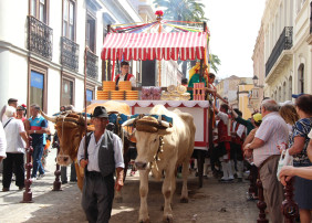 carreta en la romería de san isidro 2022