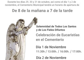 Horario Cementerio Municipal por el dia de Todos los Santos