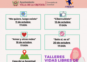 Los próximos días 18 y 20 de octubre, a partir de las 17:00 horas, se celebrarán dos sesiones, del ciclo de cuatro actividades previsto y que comenzó el pasado 11 de octubre