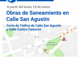 Este lunes comienzan las obras de saneamiento y asfaltado de la calle San Agustín, que contribuirán al tratamiento de las aguas residuales y la sostenibilidad del municipio