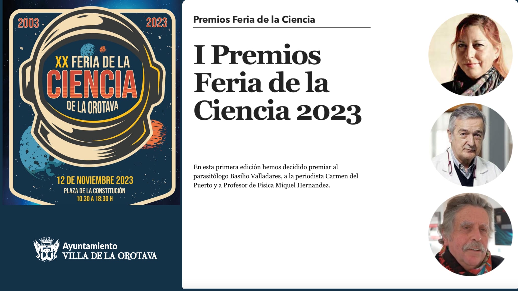 primera edición de premios de la Ciencia