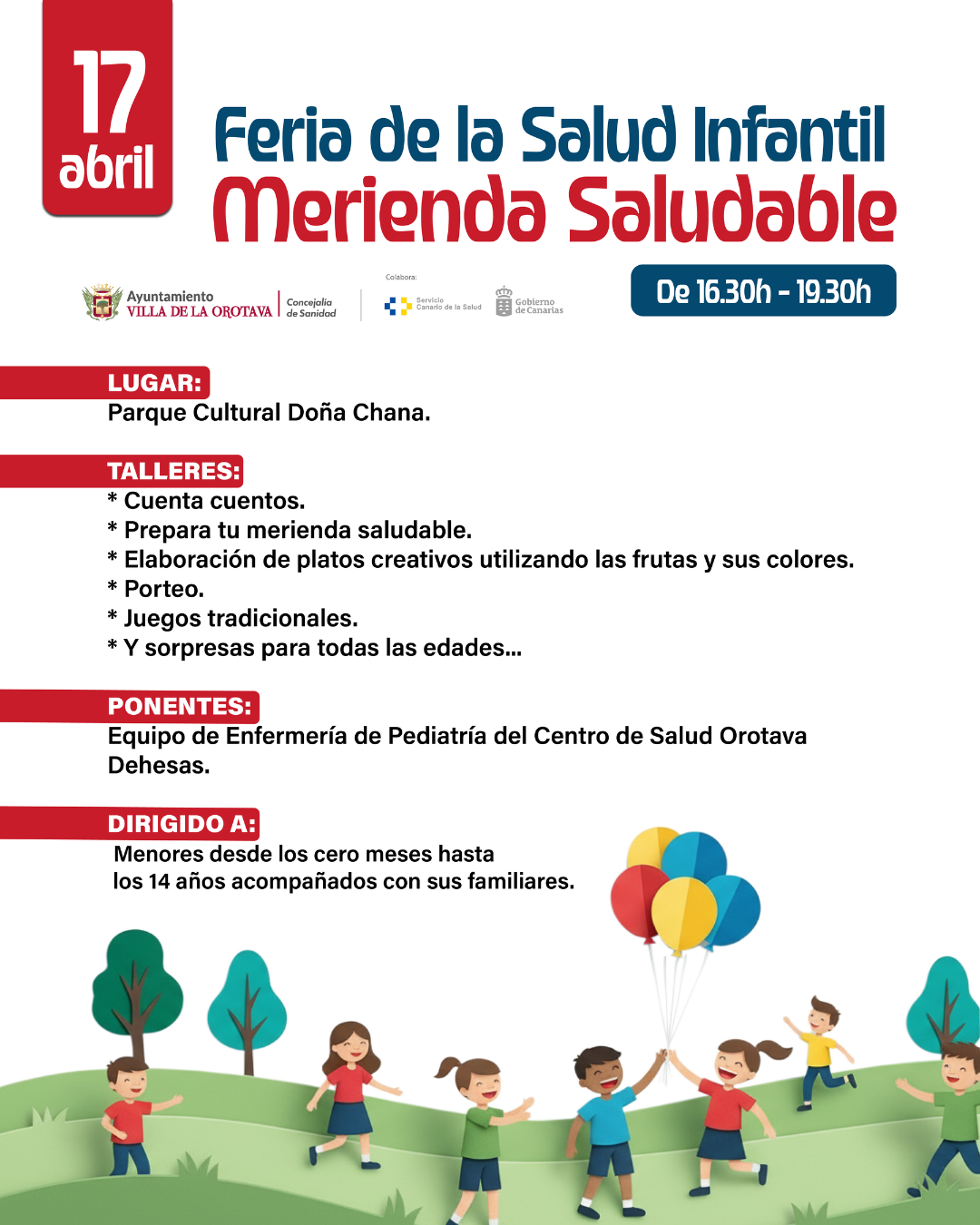 Feria de la Salud Infantil: Merienda Saludable
