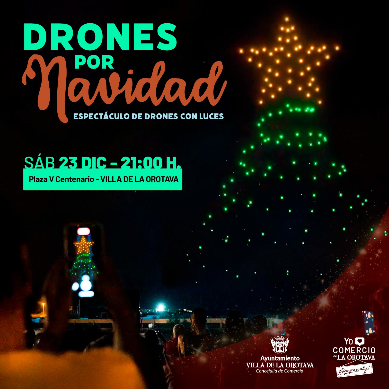 Drones por Navidad Villa de La Orotava