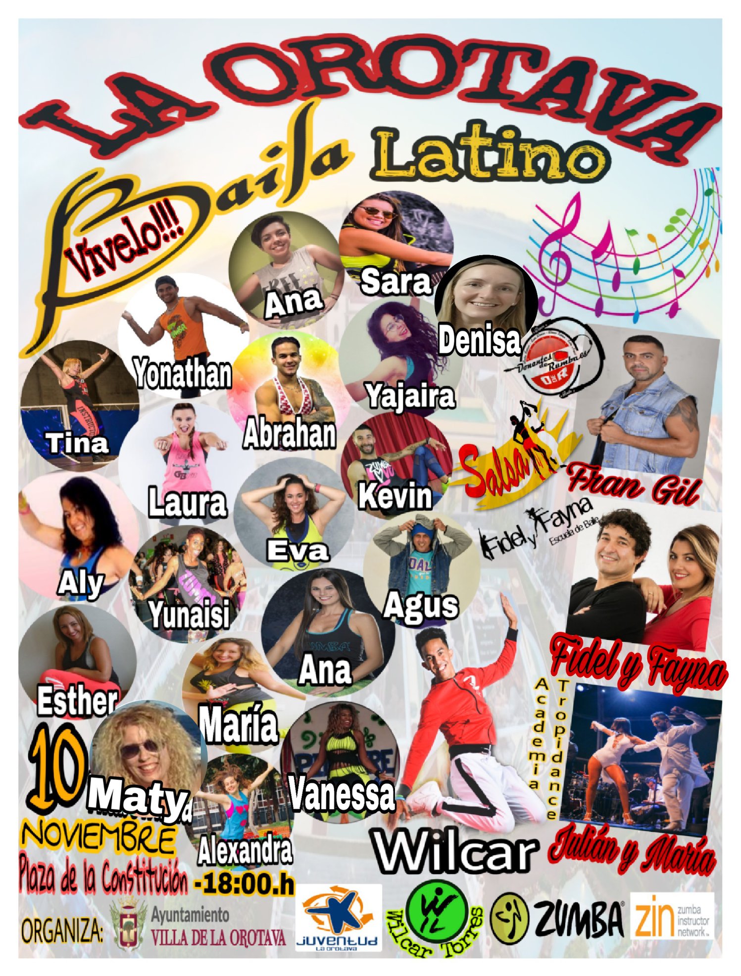 La Orotava Baila Latino, el próximo sábado en la Plaza de la Constitución