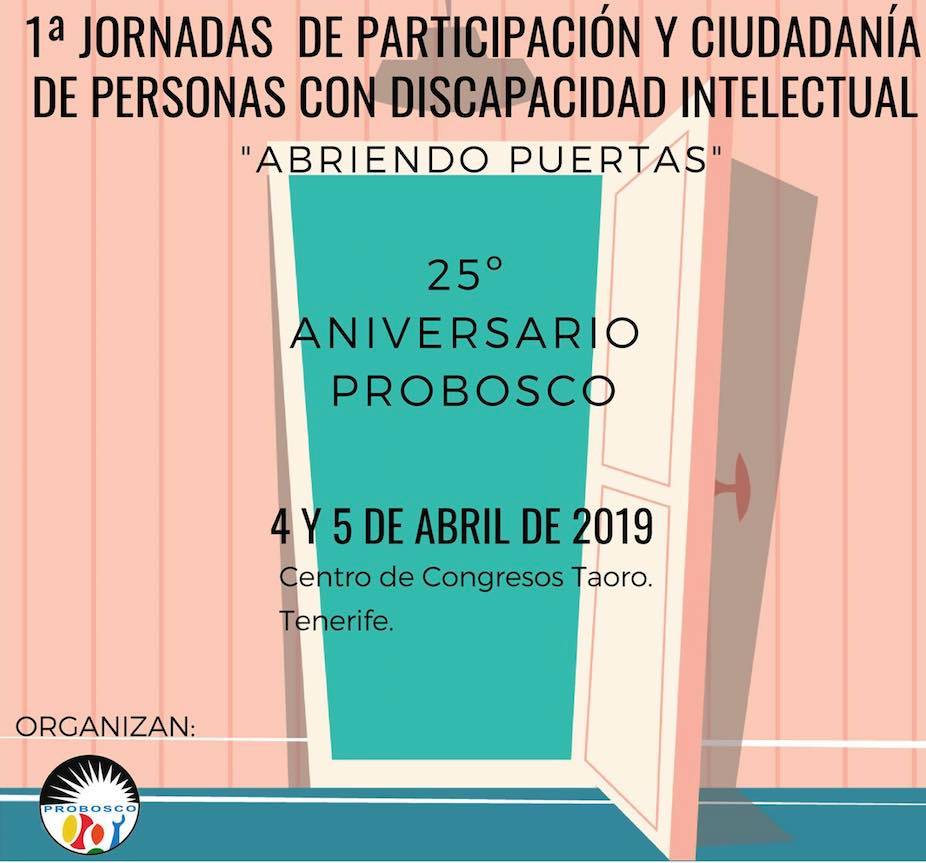 Probosco organiza las primeras Jornadas de Participación y Ciudadanía de Personas con Discapacidad Intelectual