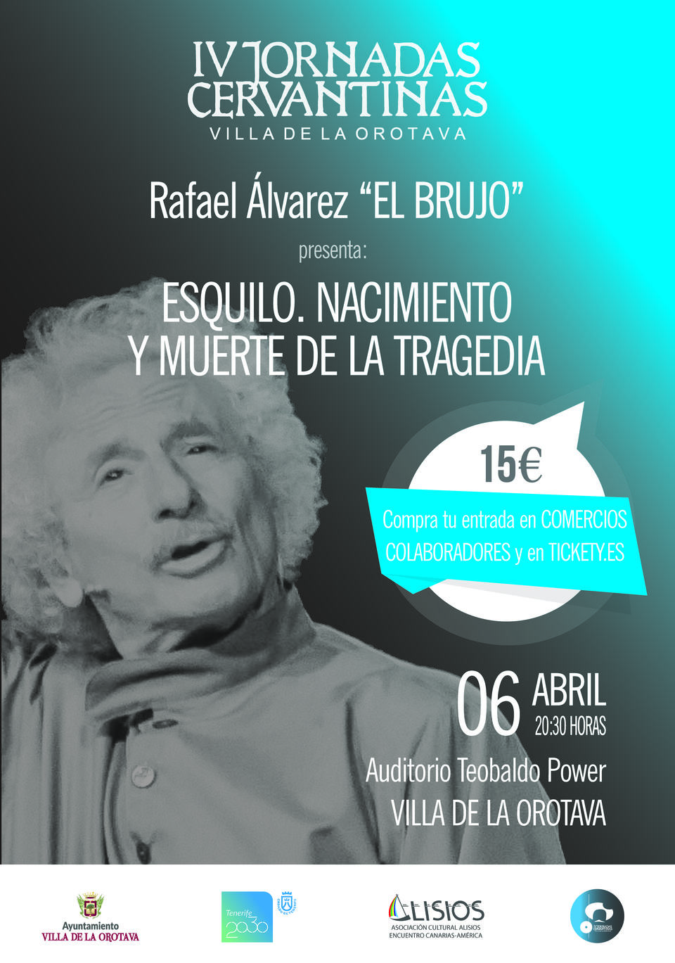 Rafael Álvarez El Brujo, el maestro de los clásicos, irrumpe en La Orotava