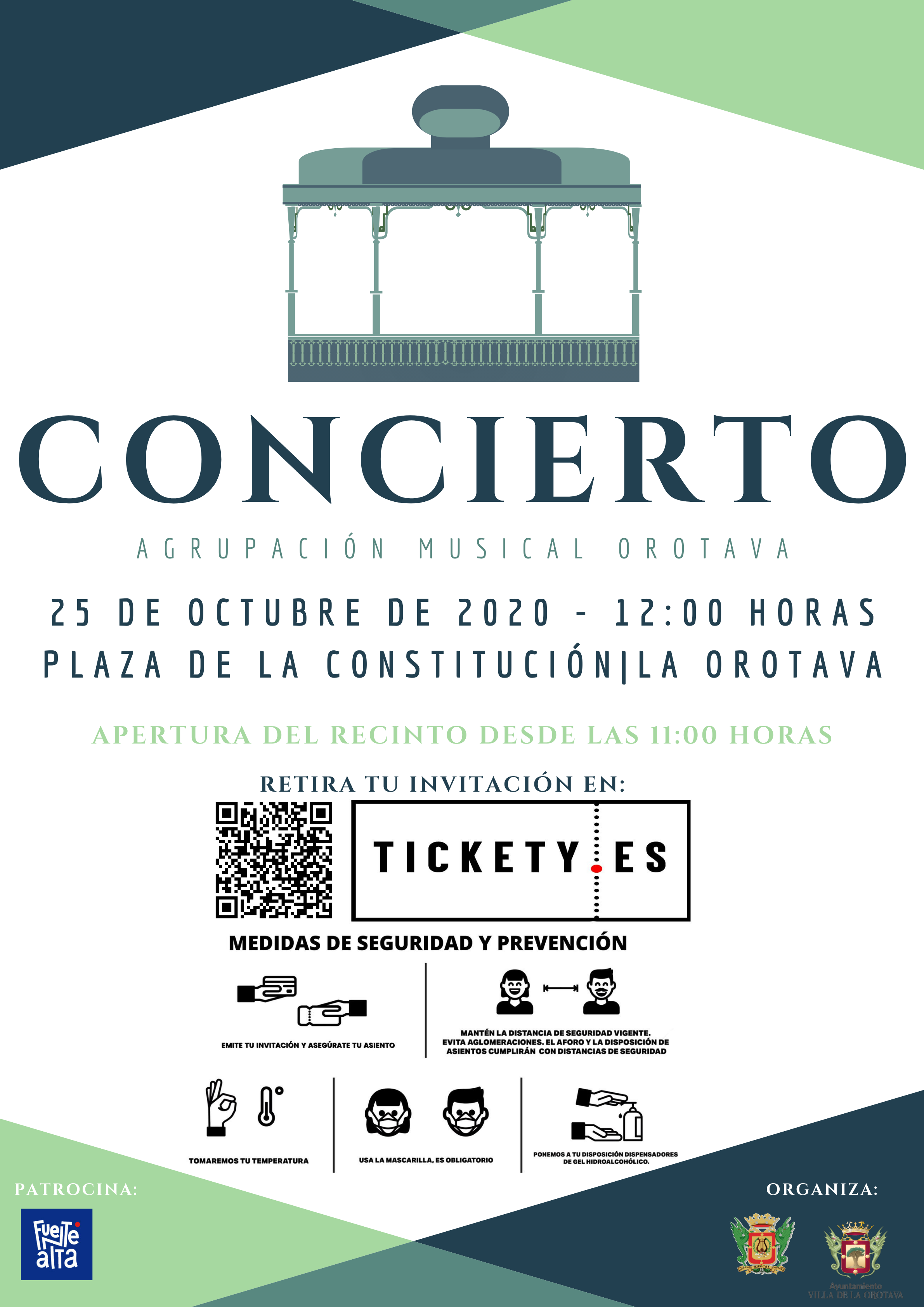 Cartel del concierto de la Agrupación Musical de La Orotava