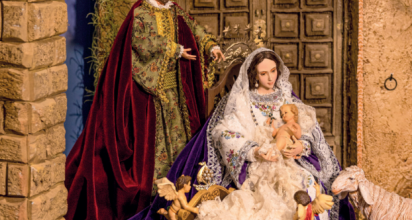 cartel virgen maria con niño jesus