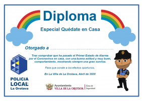 Los niños/as de La Orotava reciben un diploma por su buen comportamientol
