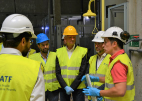 EL ALCALDE DE LA OROTAVA, FRANCISCO LINARES VISITA LAS OBRAS DE MEJORA DE LA DEPURADORA EDAR VALLE DE LA OROTAVA.